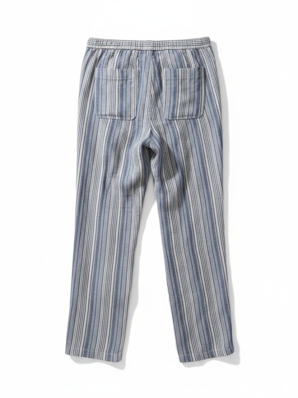 Land ‘n Sea Women’s Blue & White Striped Linen Relaxed Pants w/ Pockets Size S - Picture 2 of 9